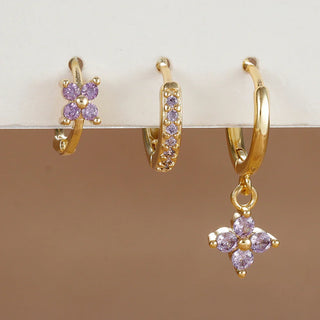 3PCS Flower Drop and Dangle Earring
