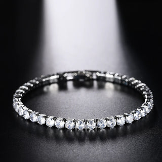 4mm Micro-inlaid Zircon Tennis Bracelet for Women 2025 New Men Bracelet Homme Jewelry Accessories Wholesale