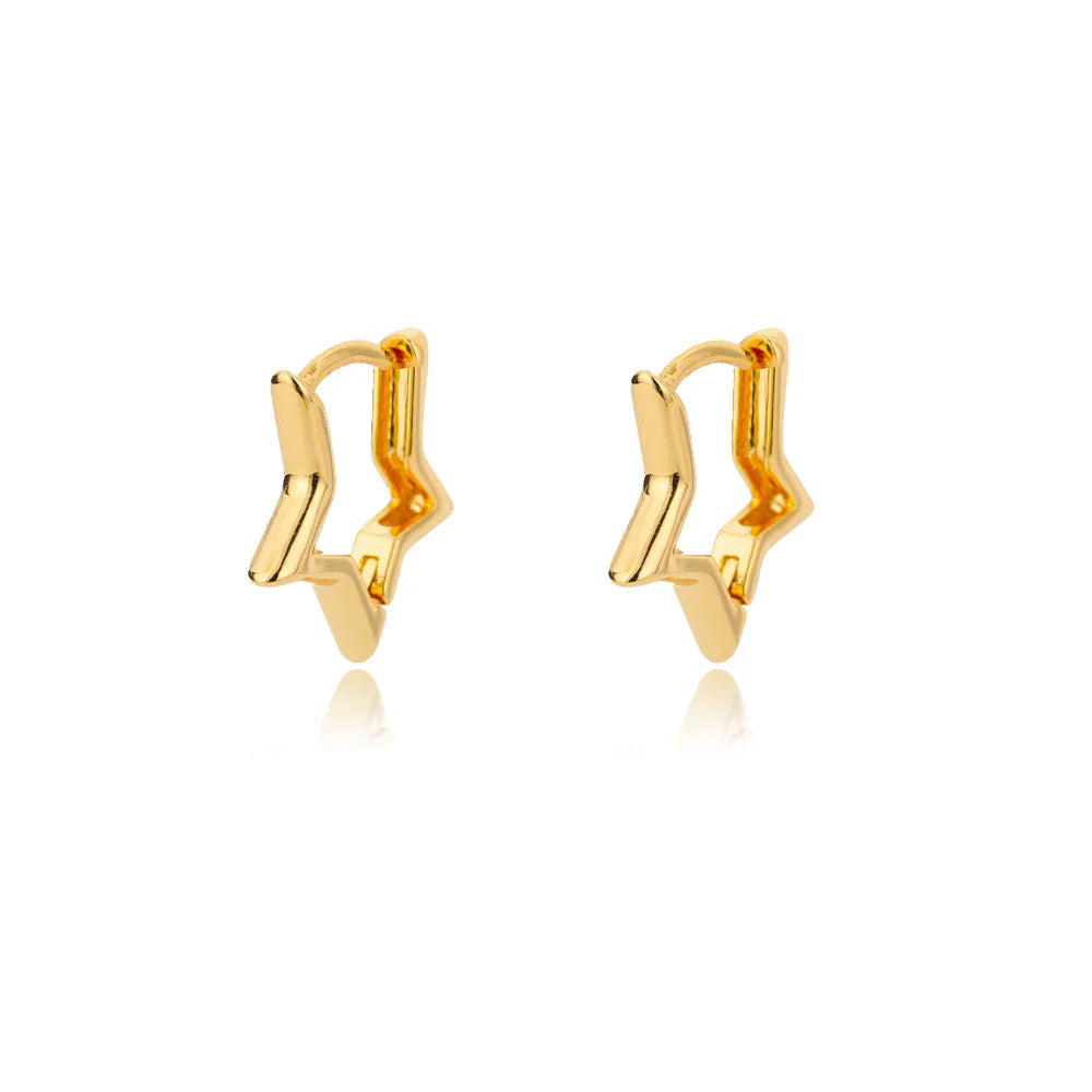 Minimalist Star Hoop Earrings for Everyday Elegance
