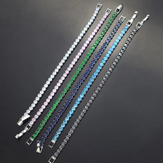 4mm Micro-inlaid Zircon Tennis Bracelet for Women 2025 New Men Bracelet Homme Jewelry Accessories Wholesale