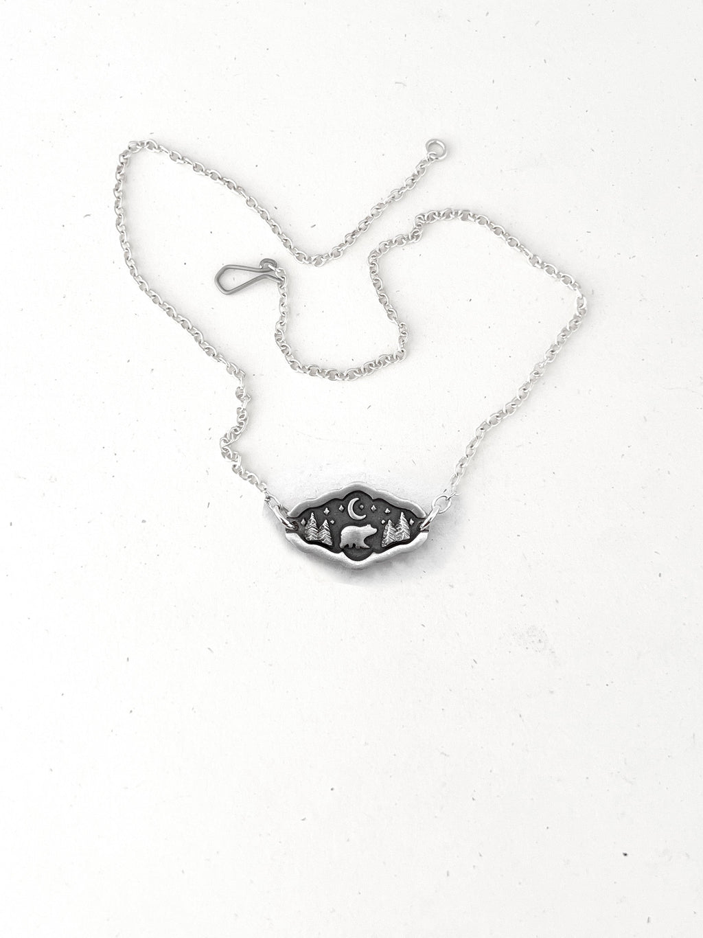 Sterling Silver Bear Necklace