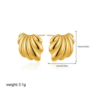 Three-Layer Textured Knot Earrings for Women