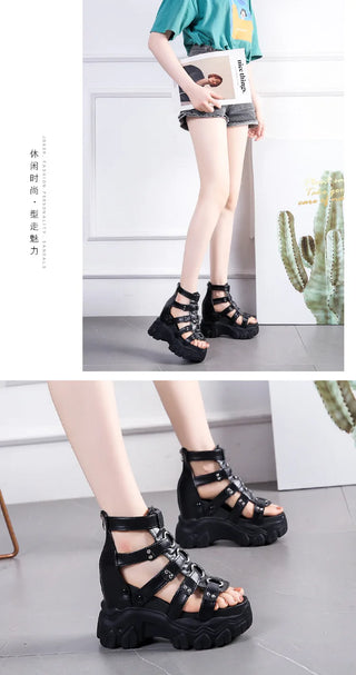 Comemore Women Sandals High Heels Party Buckle Ankle Strap Ladies Shoes Thick Platform Wedges Fashion Summer Female Pumps Sandal