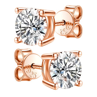 2.0ct Moissanite Stud Earrings in 925 Sterling Silver