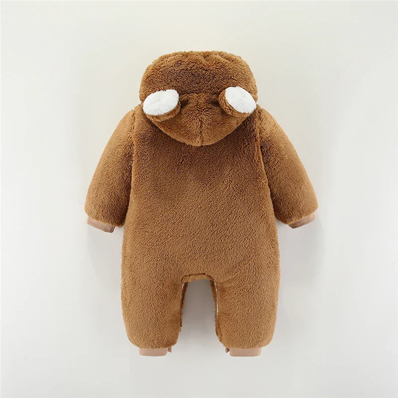 Winter Hooded Baby Romper with Cute Ears
