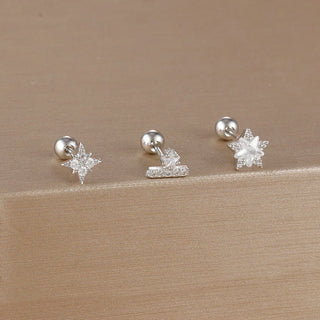 3PCS Crown Stud Earring Set for Women