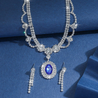 Crystal Jewelry Set - Sparkling Rhinestone Necklace & Drop Earrings for Women's Wedding / Party / Daily Fashion Accessories