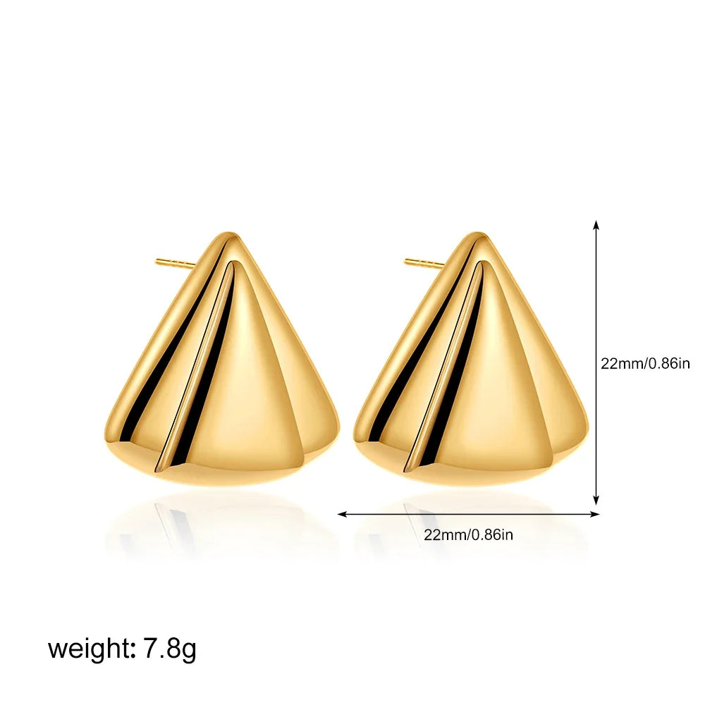 Three-Layer Textured Knot Earrings for Women