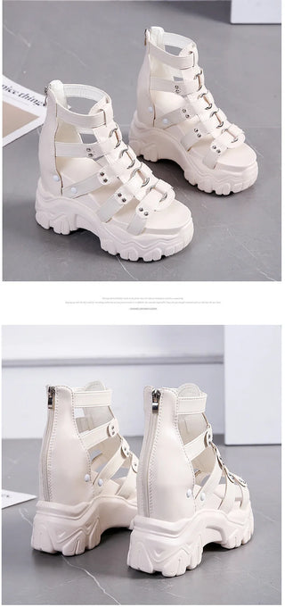 Comemore Women Sandals High Heels Party Buckle Ankle Strap Ladies Shoes Thick Platform Wedges Fashion Summer Female Pumps Sandal
