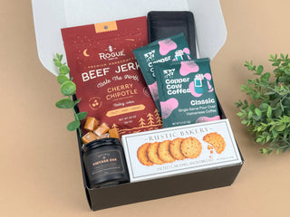 Self Care Gifts for Him – Premium Coffee, Jerky & Candle Box