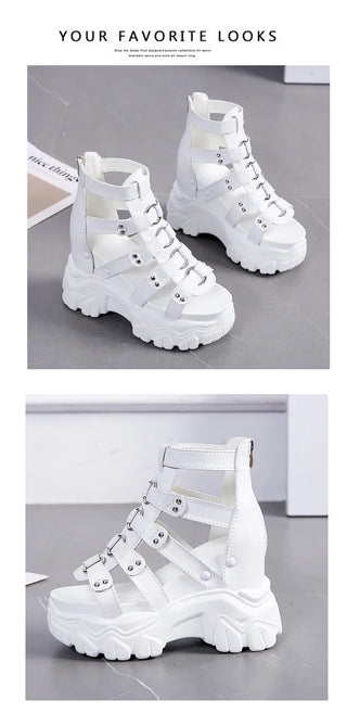 Comemore Women Sandals High Heels Party Buckle Ankle Strap Ladies Shoes Thick Platform Wedges Fashion Summer Female Pumps Sandal