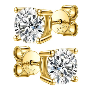 2.0ct Moissanite Stud Earrings in 925 Sterling Silver