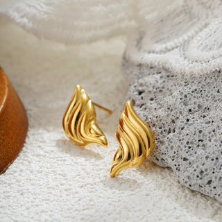 Three-Layer Textured Knot Earrings for Women