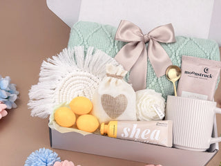 Snuggle Sip Gift Box – Cozy Gift Basket with Blanket, Mug, Cocoa & Hand Cream Set | Human-to-Human Connection