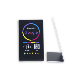 NFC Google Review QR Signs (6-Pack) - Tabletop SEO Ranking Tool