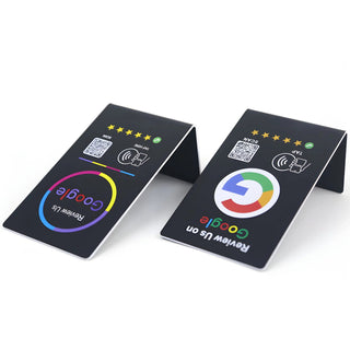 NFC Google Review QR Signs (6-Pack) - Tabletop SEO Ranking Tool