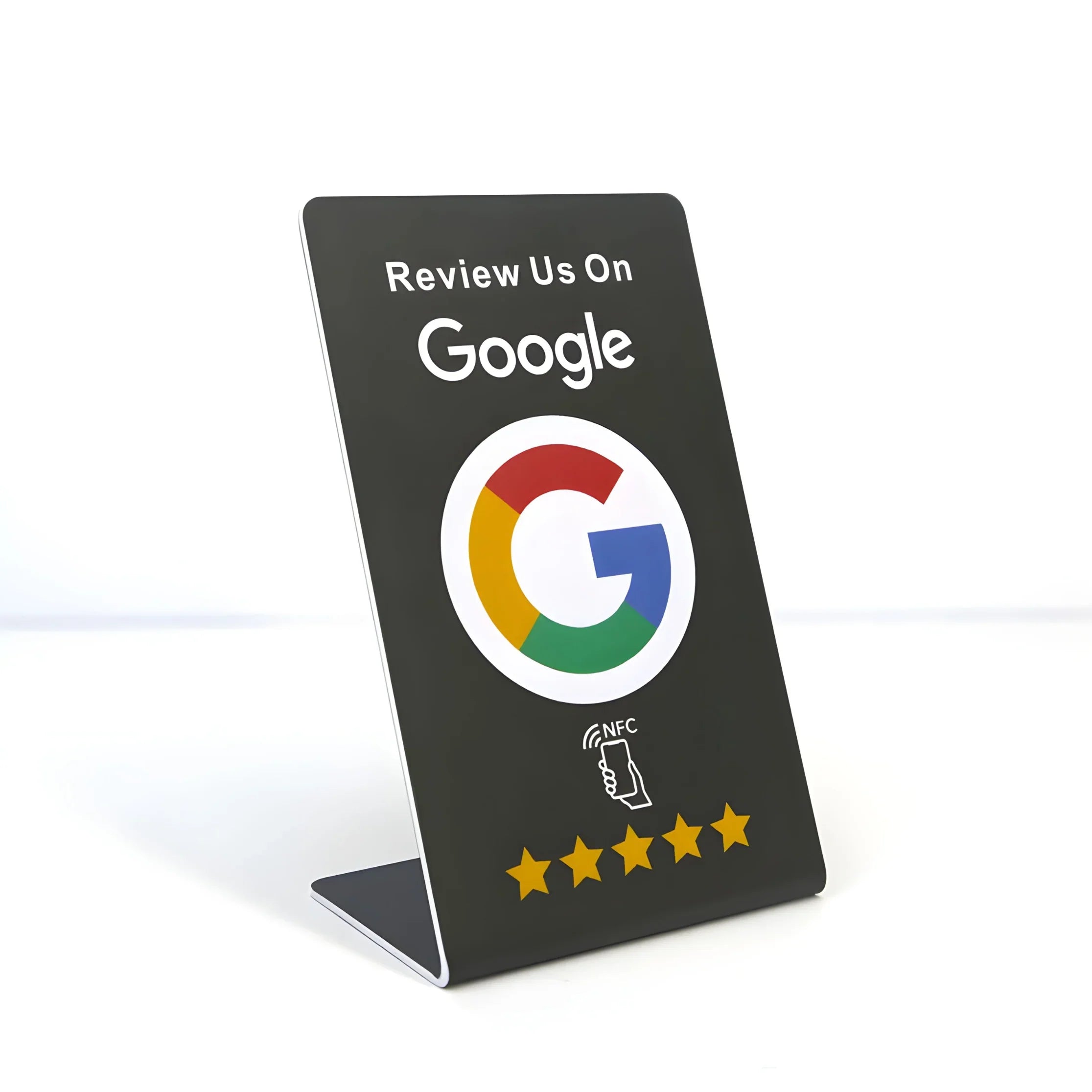 NFC Google Review QR Signs (6-Pack) - Tabletop SEO Ranking Tool