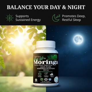 Moringa Capsules - Pure Moringa Powder, Energy, Skin, Immune & Gut Health Superfood, Rich in Antioxidants, Essential Vitamins & Amino Acids, Natural Green Superfood Supplement - 60 Count