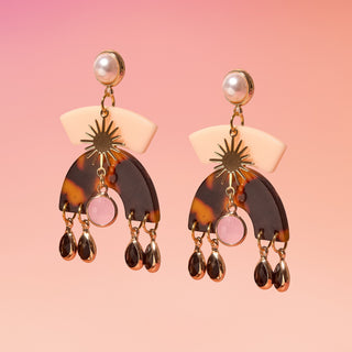 Freya Resin Earrings Neutral