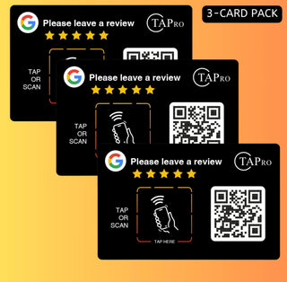 Google Review QR Code Card  | 3M NFC Chip Technology - TAPro