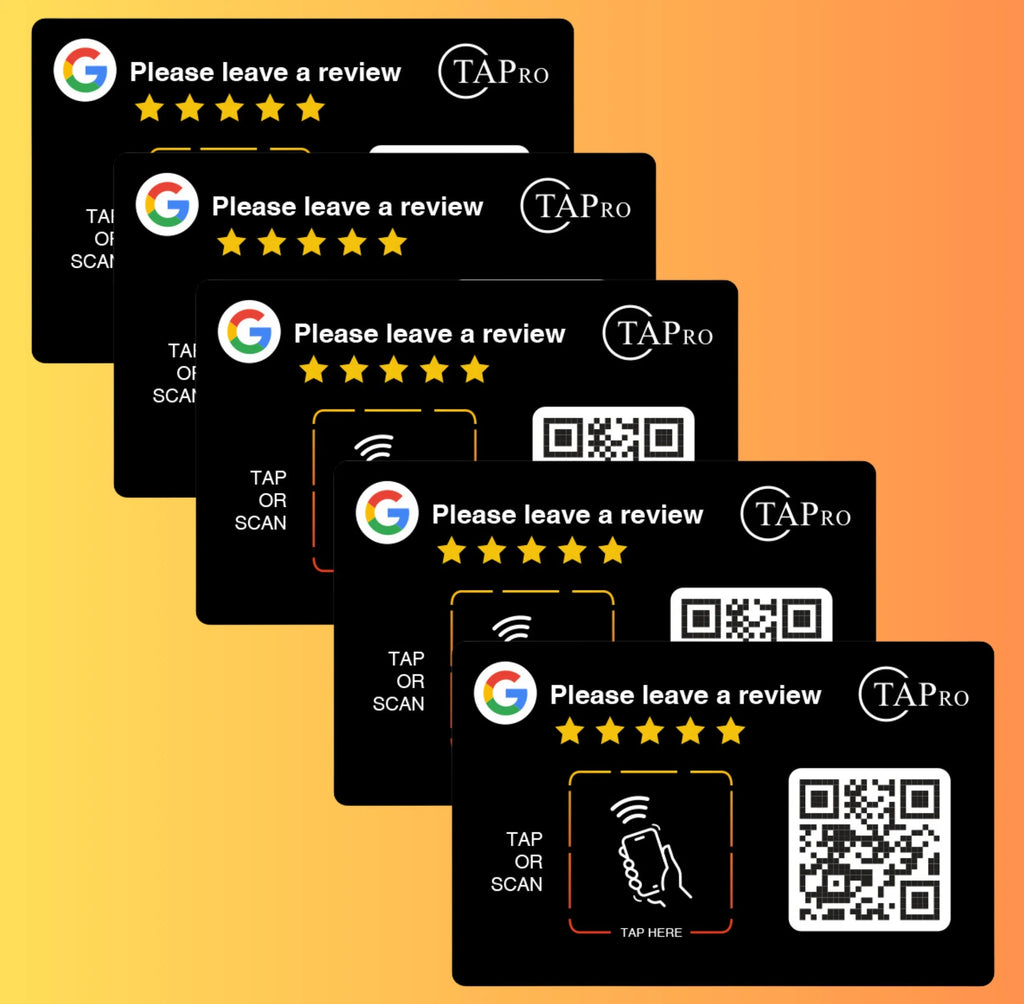 Google Review QR Code Card  | 3M NFC Chip Technology - TAPro