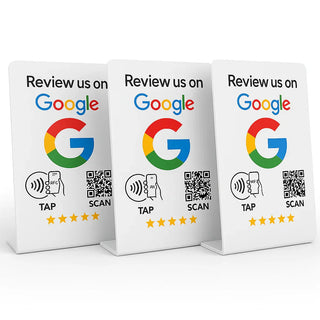 Premium Google Review Pro Stand (3-Pack) - 5x3 Retail Display