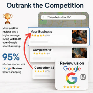 NFC Google Review Stand (5-Pack) - Premium Review Collection Kit