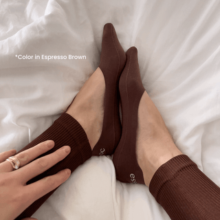 Unisex Cotton No Show Socks 10-Pack | Espresso Brown