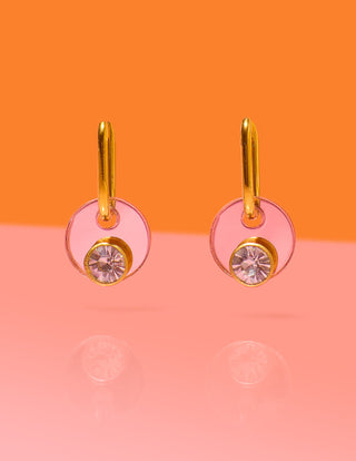 Deco Glam Medallion Oval Hoops