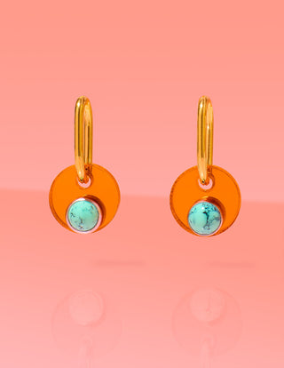 Deco Glam Medallion Oval Hoops