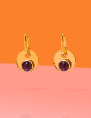 Deco Glam Medallion Oval Hoops