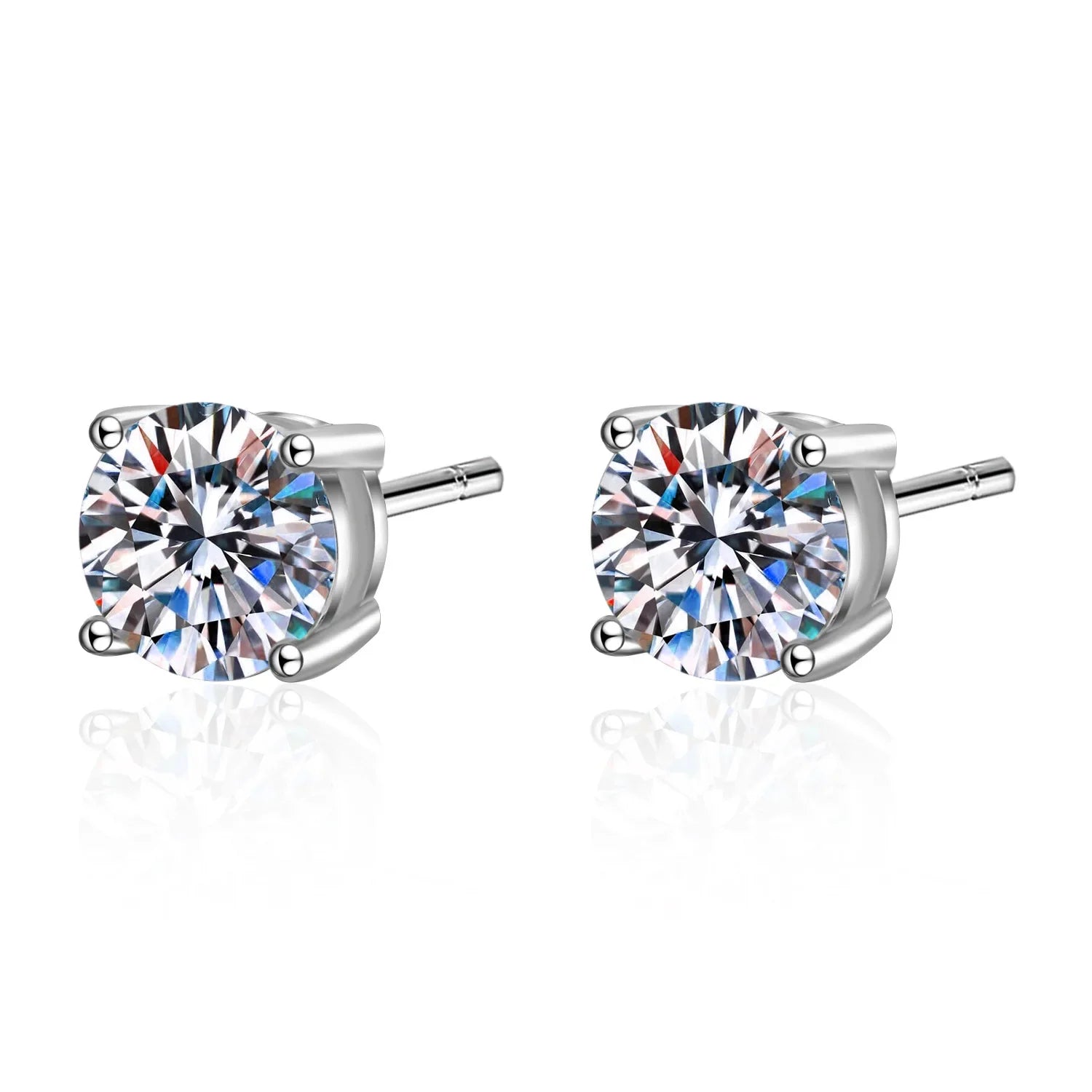 2.0ct Moissanite Stud Earrings in 925 Sterling Silver