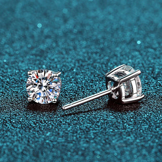 2.0ct Moissanite Stud Earrings in 925 Sterling Silver