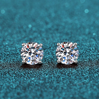 2.0ct Moissanite Stud Earrings in 925 Sterling Silver