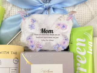 Warm Hug Gift Box for Mom – Cozy Self Care Set with Blanket, Mug, Candle, Honey & Cookies