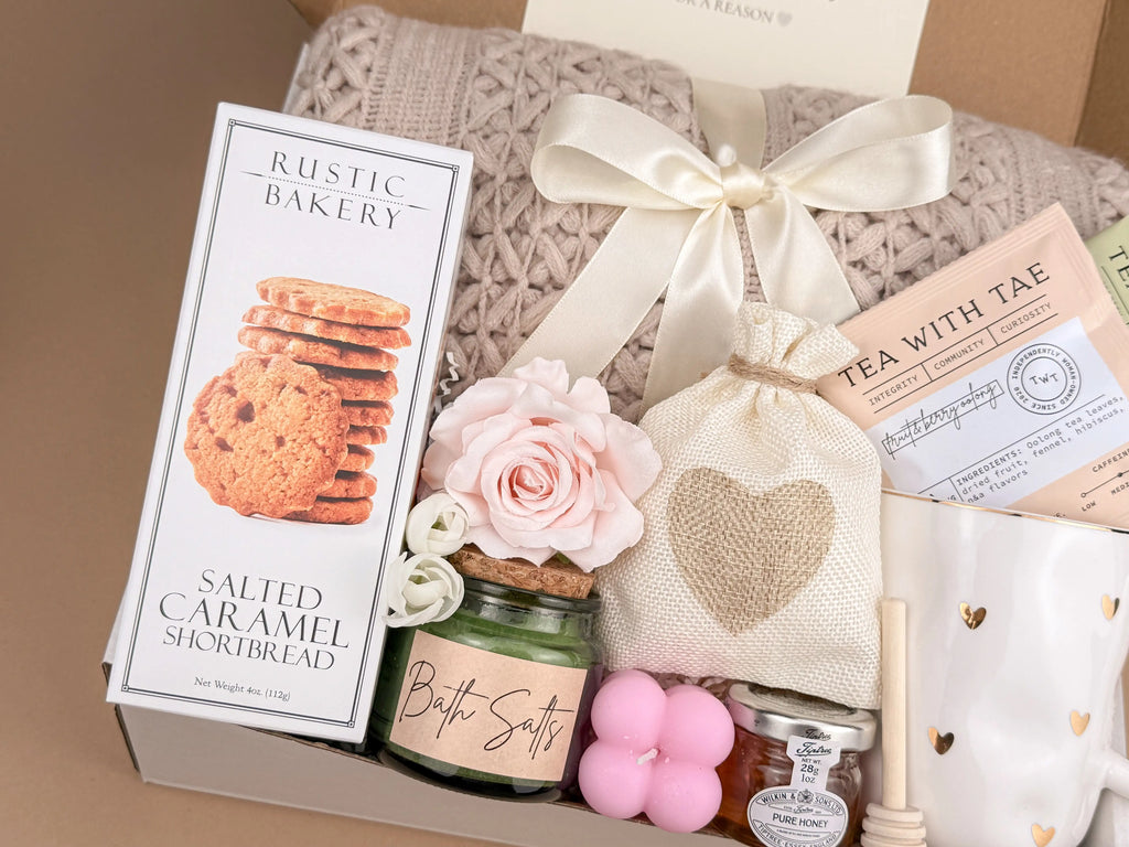 Get Well Soon Gift Baskets – Luxury Blanket & Spa Retreat Set