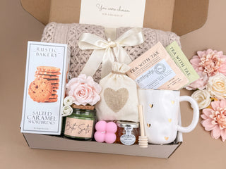 Get Well Soon Gift Baskets – Luxury Blanket & Spa Retreat Set