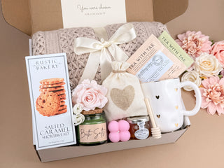 Get Well Soon Gift Baskets – Luxury Blanket & Spa Retreat Set