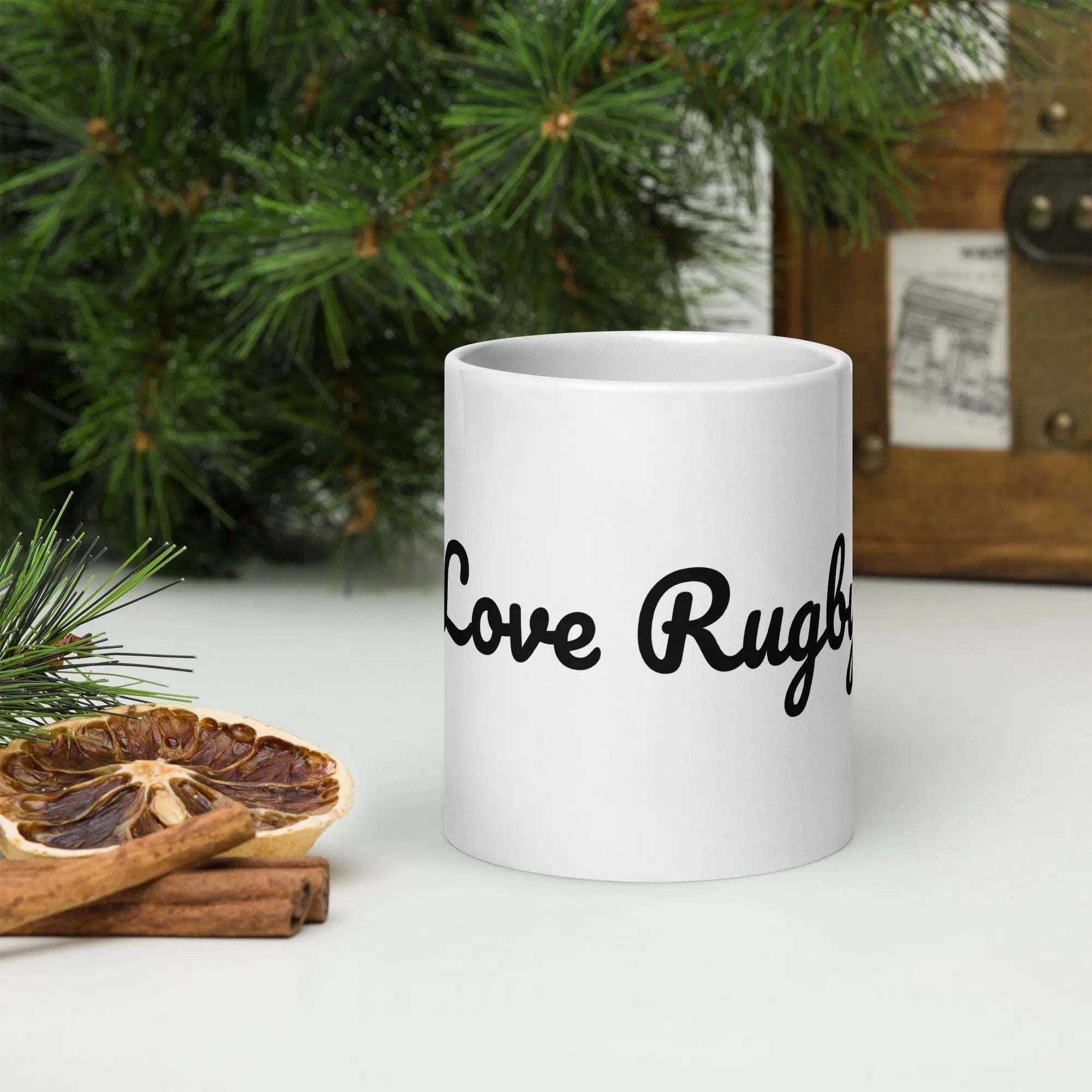 White glossy Rugby mug - L2N2