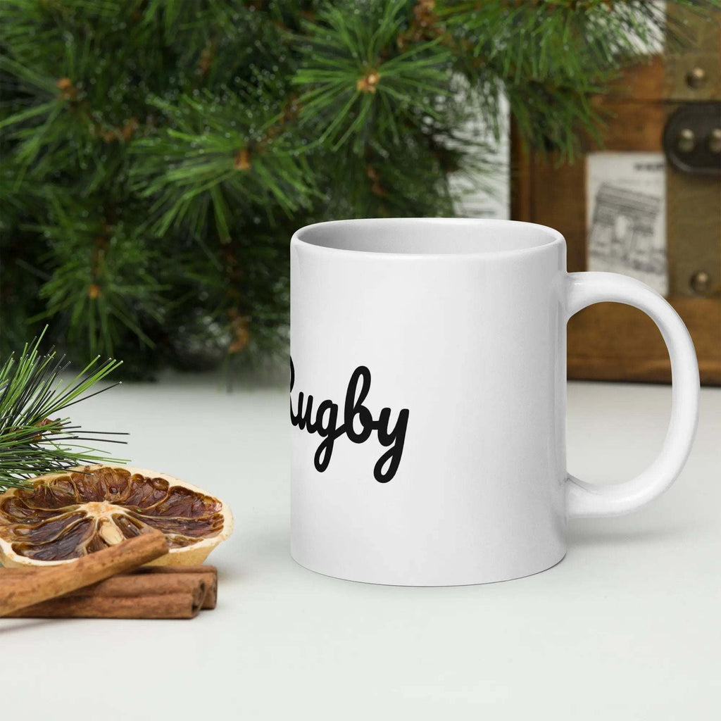 White glossy Rugby mug - L2N2