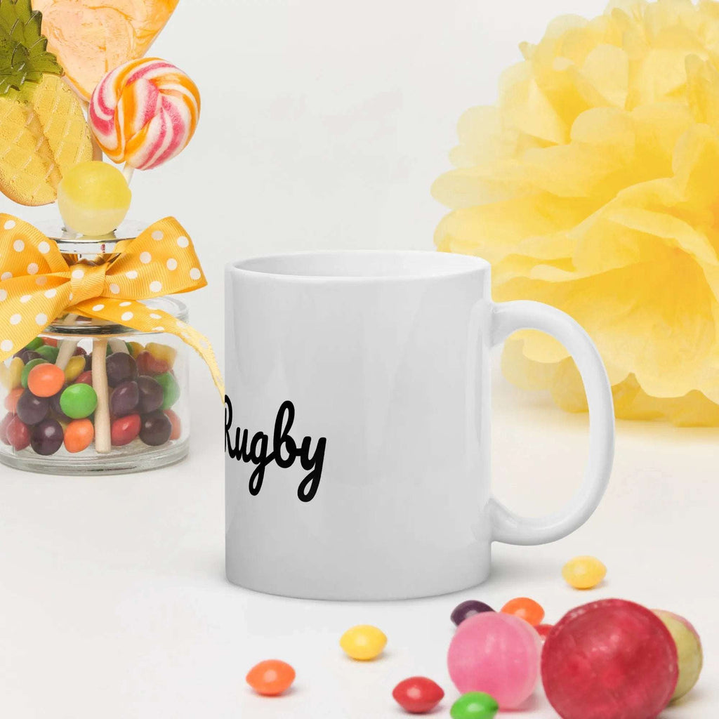 White glossy Rugby mug - L2N2