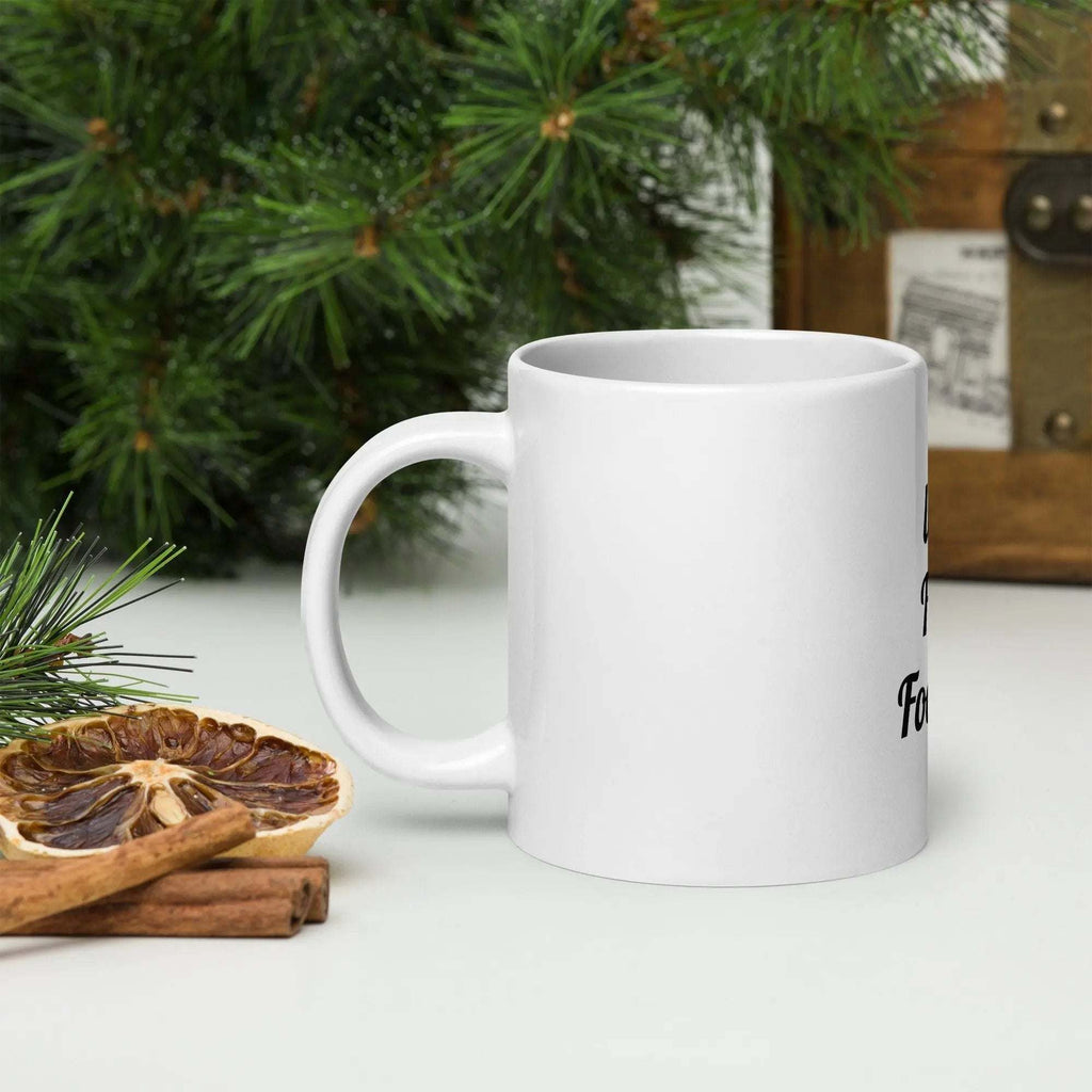 White Glossy Mug Flag Football - L2N2