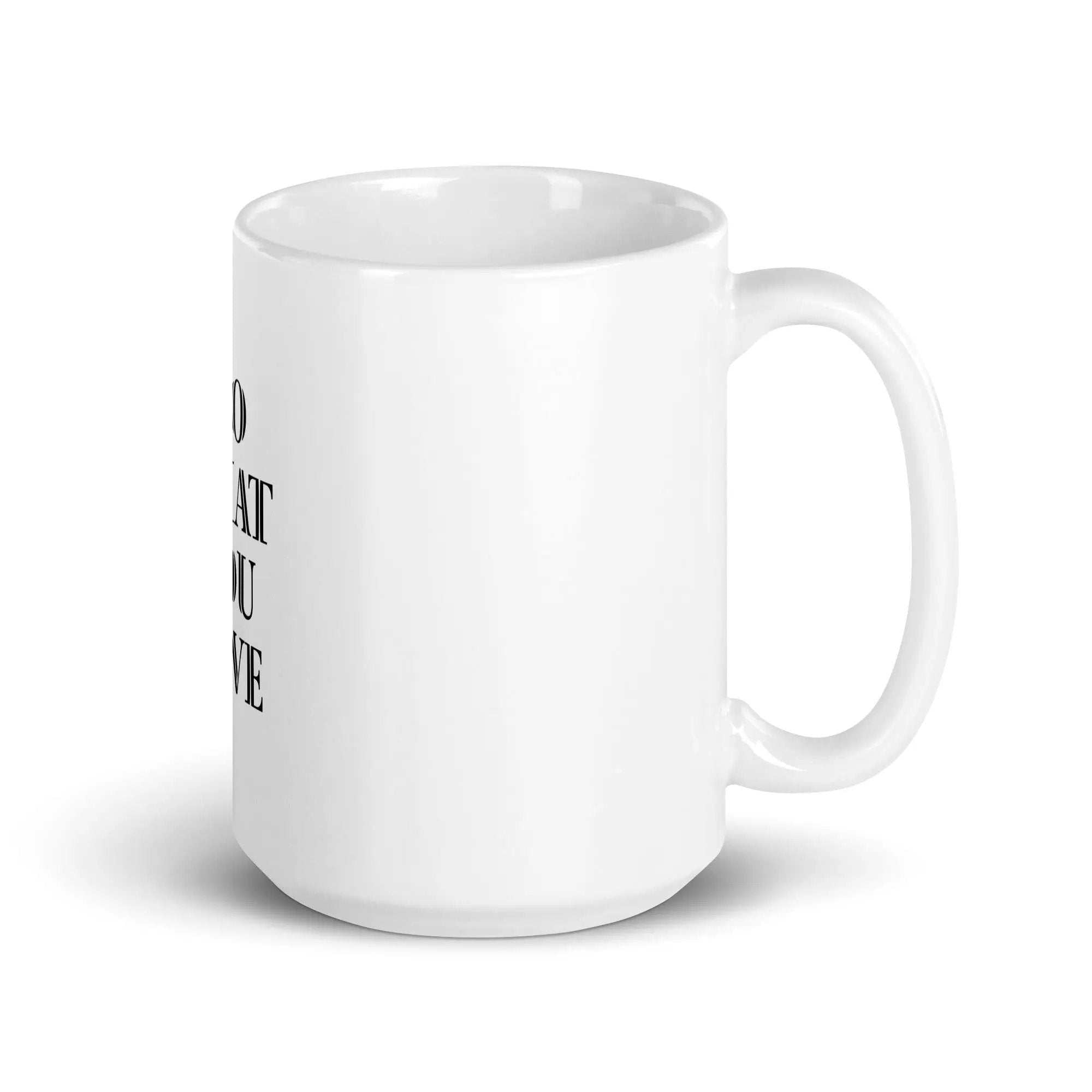 White Glossy Ceramic Mug - L2N2