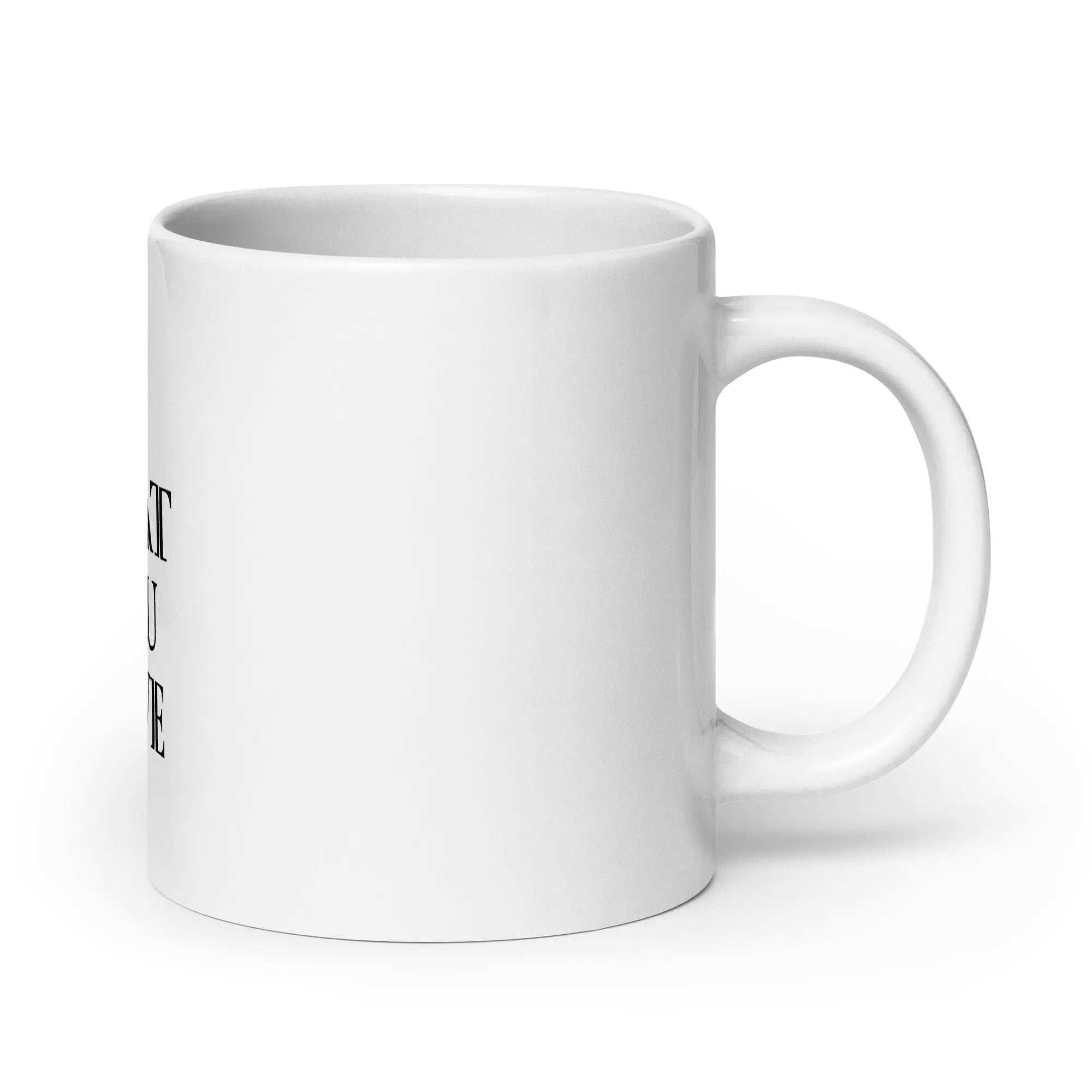 White Glossy Ceramic Mug - L2N2