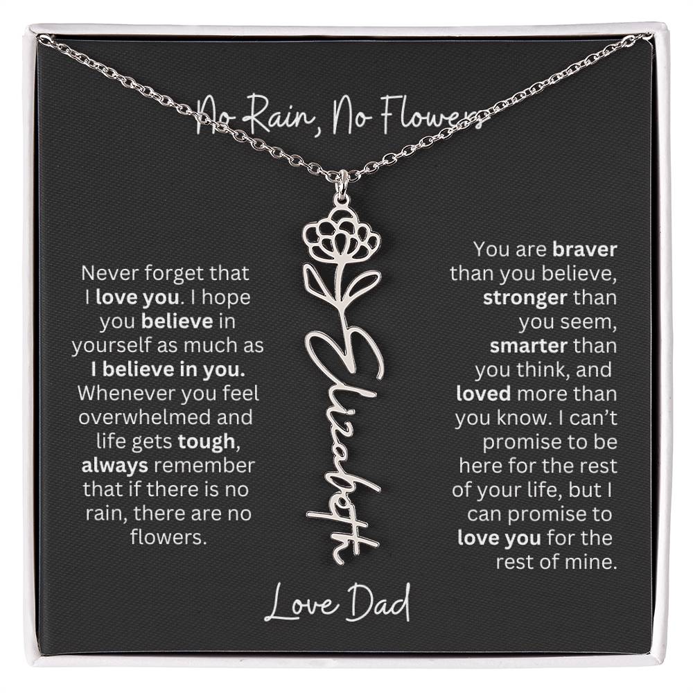 Beautiful Necklace Gift for Daughter From Dad - 'Never Forget That I Love You