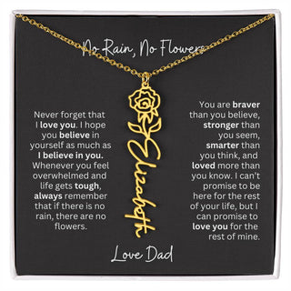 Beautiful Necklace Gift for Daughter From Dad - 'Never Forget That I Love You