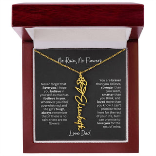 Beautiful Necklace Gift for Daughter From Dad - 'Never Forget That I Love You