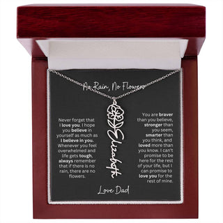 Beautiful Necklace Gift for Daughter From Dad - 'Never Forget That I Love You