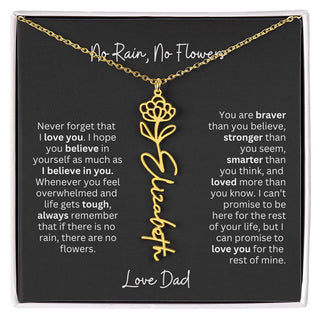 Beautiful Necklace Gift for Daughter From Dad - 'Never Forget That I Love You