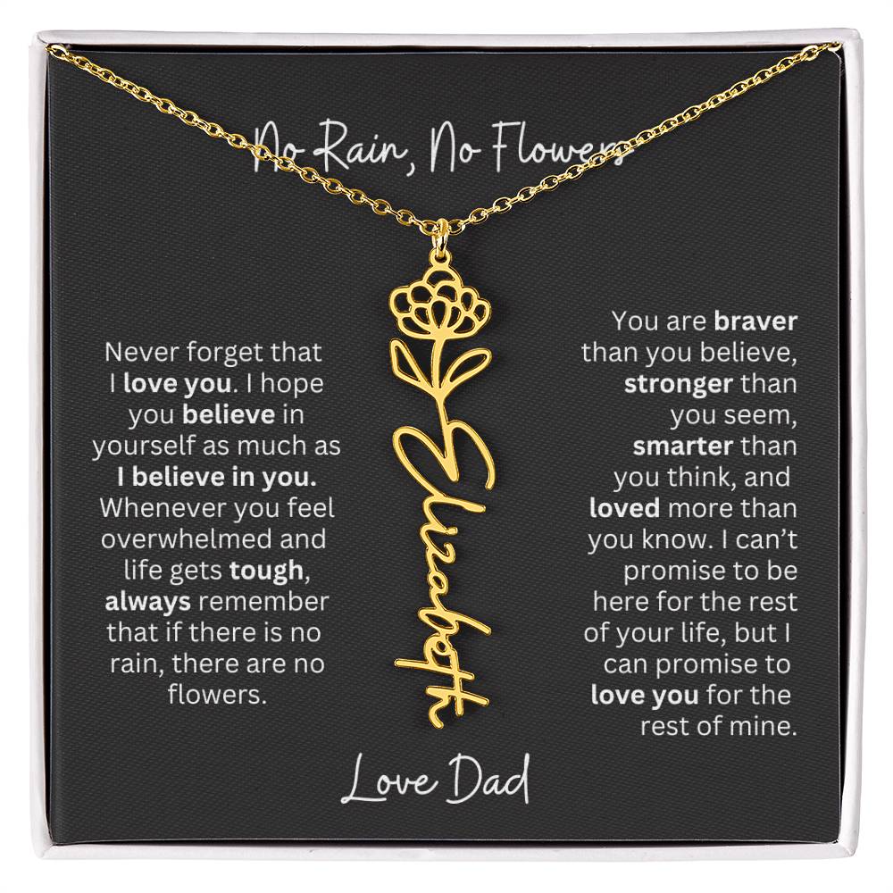Beautiful Necklace Gift for Daughter From Dad - 'Never Forget That I Love You
